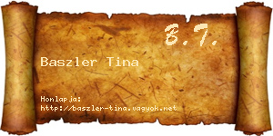 Baszler Tina névjegykártya